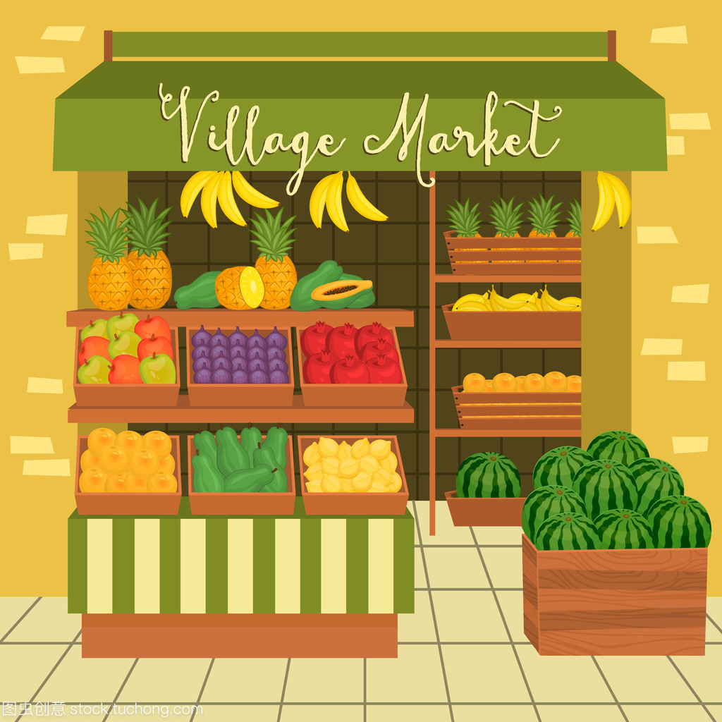 農(nóng)民市場。街頭食品